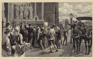 The Britisher Abroad, a Sketch at Notre Dame, Paris